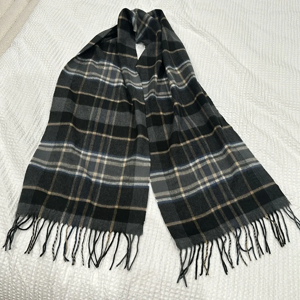 Bloomingdale’s plaid scarf
